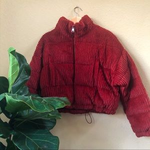 BDG corduroy cropped puffer